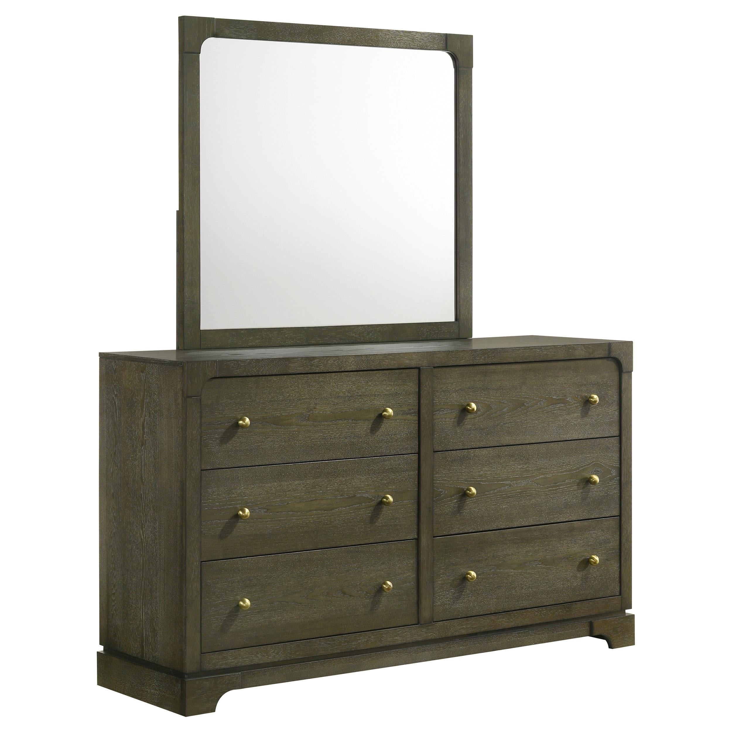 Coaster Furniture Gran Park 224933M 6-Drawer Dresser and Mirror - Dark Cocoa IMAGE 1